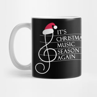 Treble Clef Santa Hat It's Christmas Music Season Again Mug